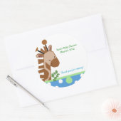 ジャングルアドベンチャーブルーカスタムラウンドのお気に入りシール ラウンドシール (封筒)