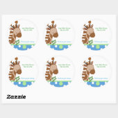 ジャングルアドベンチャーブルーカスタムラウンドのお気に入りシール ラウンドシール (シート)