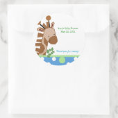 ジャングルアドベンチャーブルーカスタムラウンドのお気に入りシール ラウンドシール (バッグ)