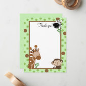 ジャングルアドベンチャー(緑) 4x5フラットありがとうご注意 ノートカード (正面/裏面インサイチュ)