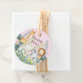 ジャングルアニマルガールズベビーシャワーお願いギフトラベル フェイバータグ (インサイチュ)