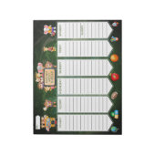 ジャングルアニマルキッズウィークリースクールアクティビティプランナー ノートパッド (回転)