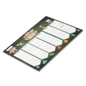 ジャングルアニマルキッズウィークリースクールアクティビティプランナー ノートパッド (アングル)