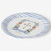 ジャングルアニマルクレストボーイバプテスマ紙プレート ペーパープレート (アングル)