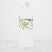 ジャングルアニマルサファリグリーンリーライオンバースデーパーティー ペットボトルラベル (正面)