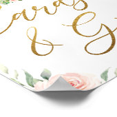 ジャングルアニマルサファリピンクフローラカードとギフト ポスター (角)