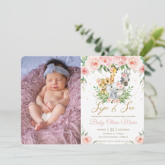 ジャングルアニマルサファリピンクフローラ園区と写真を見る 招待状 (スタンド正面)