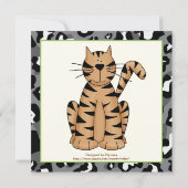 ジャングルアニマルサファリ子供の誕生日パーティー 招待状 (裏面)