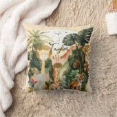 ジャングルアニマルズエキゾチックなサファリドリーム クッション (ブランケット)