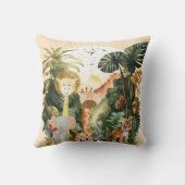 ジャングルアニマルズエキゾチックなサファリドリーム クッション (裏面)