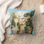 ジャングルアニマルズエキゾチックなサファリドリーム クッション (ブランケット)