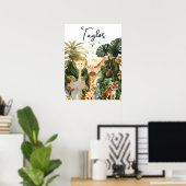 ジャングルアニマルズエキゾチックなサファリドリーム ポスター (ホームオフィス)