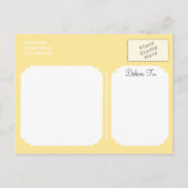 ジャングルアニマルズオンブラウンキリンアニマルプリント インビテーションポストカード (裏面)