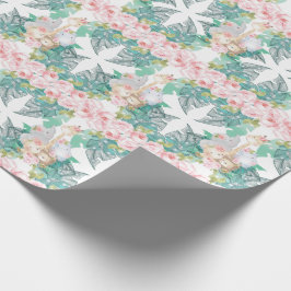 ジャングルアニマルズガール誕生日サファリ ラッピングペーパー