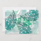 ジャングルアニマルズガール誕生日写真 サンキューカード (裏面)