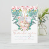 ジャングルアニマルズガール誕生日 サンキューカード (スタンド正面)