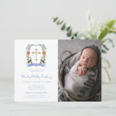 ジャングルアニマルズクレストフォトバプテスマ招待状 招待状 (スタンド正面)