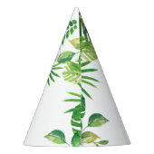 ジャングルアニマルズグリーンワイルドワン誕生日 パーティーハット (裏面)