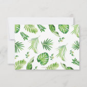 ジャングルアニマルズサファリカーグリーン1st誕生日 サンキューカード (裏面)