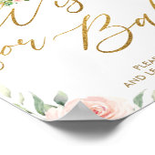 ジャングルアニマルズサファリピンクフローラがベビーを願う ポスター (角)