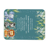 ジャングルアニマルズサファリベイビーシャワー男女兼用 マグネット (横)