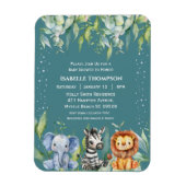 ジャングルアニマルズサファリベイビーシャワー男女兼用 マグネット (縦)