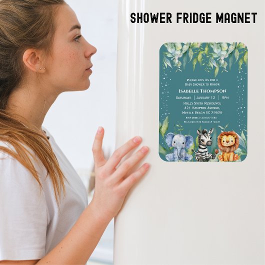ジャングルアニマルズサファリベイビーシャワー男女兼用 マグネット