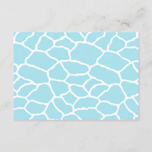 ジャングルアニマルズサファリボーイベビーシャワーブック エンクロージャーカード (裏面)