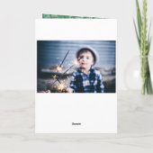 ジャングルアニマルズサファリ動物園ハッピーバースデーボーイフォト カード (裏面)