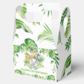 ジャングルアニマルズサファリ緑1stバースデーシャワー フェイバーボックス (オープン)