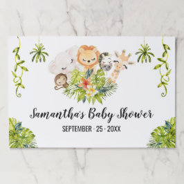 ジャングルアニマルズシャワー紙ランチョンマットティアウェイパッド ペーパーパッド