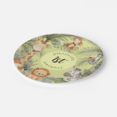 ジャングルアニマルズバースデーパーティー紙プレート ペーパープレート (アングル)