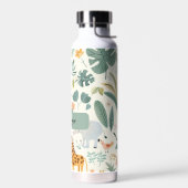ジャングルアニマルズパステルカスタムズ新学期キッズ ウォーターボトル (左面)