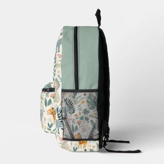 ジャングルアニマルズパステルカスタムズ新学期キッズ プリントバックパック (右)