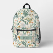 ジャングルアニマルズパステルカスタムズ新学期キッズ プリントバックパック (正面)