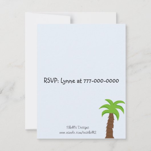 ジャングルアニマルズパーティの招待状 招待状 (裏面)