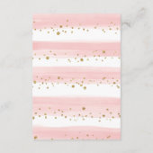 ジャングルアニマルズピンク赤面フローラブックベビー エンクロージャーカード (裏面)