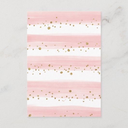 ジャングルアニマルズピンク赤面フローラブックベビー エンクロージャーカード (裏面)