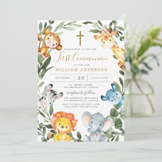 ジャングルアニマルズファースト招待状 招待状 (スタンド正面)