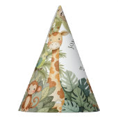 ジャングルアニマルズファースト誕生日 パーティーハット (左)