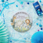 ジャングルアニマルズボーイズベビーシャワー7"プレート ペーパープレート (パーティー)