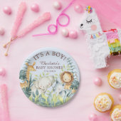 ジャングルアニマルズボーイズベビーシャワー7"プレート ペーパープレート (パーティー)