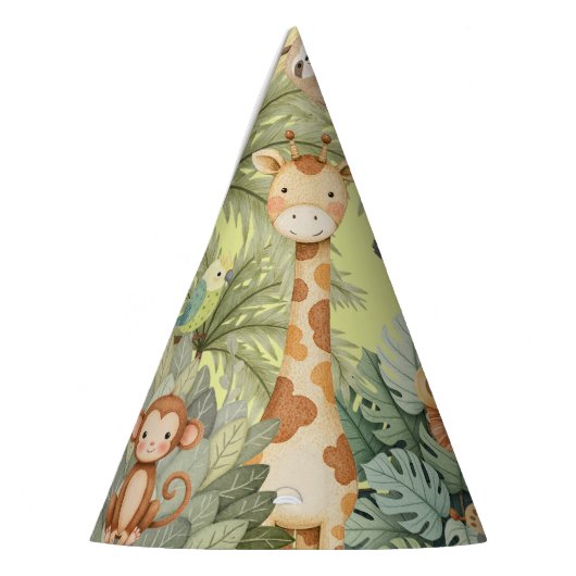 ジャングルアニマルズ誕生日 パーティーハット (左)
