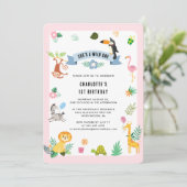 ジャングルアニマルズ1st誕生日パーティー 招待状 (スタンド正面)