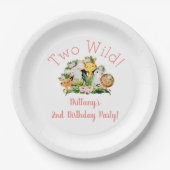 ジャングルアニマルツワイルドバースデーパーティー ペーパープレート (正面)
