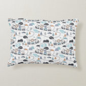 ジャングルアニマルトレインベビー幼児少年 アクセントクッション (裏面)