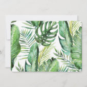 ジャングルアニマルバプテスマ写真招待状 招待状 (裏面)