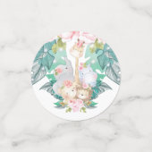 ジャングルアニマルフォトガール誕生日 コンフェッティ (スモール正面)