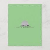 ジャングルアニマルフォーエバーワイルドチープ誕生日招待状 (裏面)