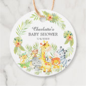 ジャングルアニマルベビーシャワーお願いギフトラベル フェイバータグ (裏面)